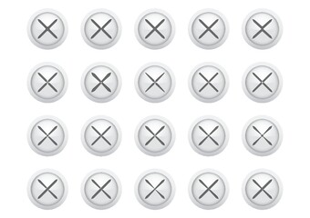 set of cancel button icons