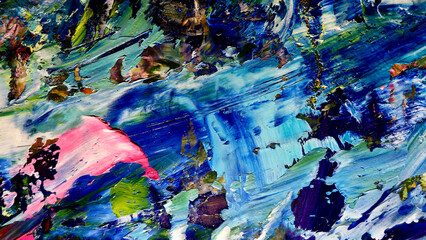 Colorful abstract background wallpaper. Modern motif visual art.  Mixtures of oil paint. Trendy...
