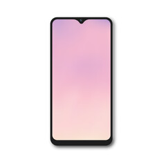 Realistic smartphone with pink gradient screen. Vector