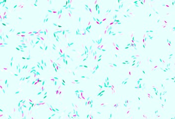 Light Green, Red vector abstract pattern with leaves.