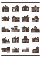 set of house icons