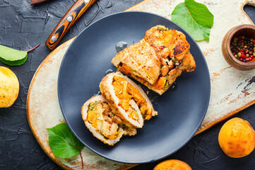 Meatloaf with apricot.