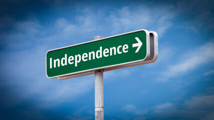 Street Sign to Independence