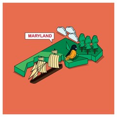 Obraz premium maryland state
