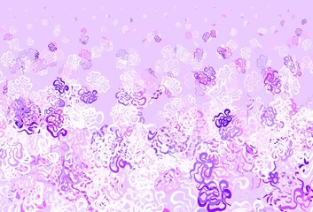 Obraz na płótnie Canvas Light Purple vector pattern with random forms.