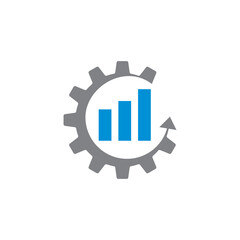 Fototapeta premium financial logo , gear finance logo