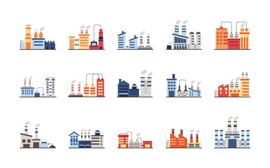 bundle of industry factory set icons