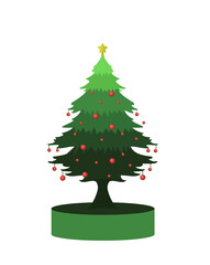 Christmass tree with 
advent wreath