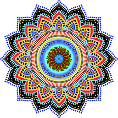 colorful abstract background chunri round ornament