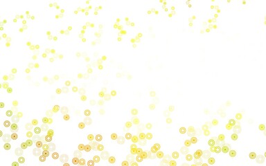 Light Green, Yellow vector template with circles.
