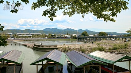 May 30, 2020, a clear view of the Katsuragawa River in Arashiyama, Kyoto