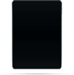 new black tablet pc isolated on the white backgrounds. Vector Illustration.