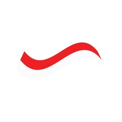 Indonesian flag vector icon concept