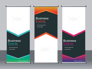 Business banner roll up set,standee banner template,Modern banner.