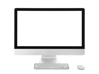 Modern computer on white background