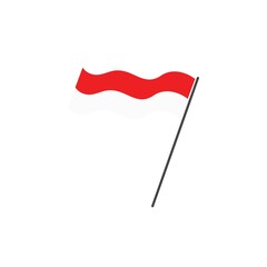 Indonesian flag vector icon concept