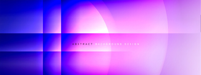 Fototapeta premium Vector abstract background - circle and cross on fluid gradient with shadows and light effects. Techno or business shiny design templates for text