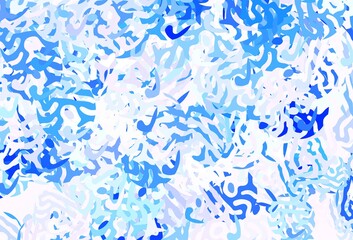 Light Pink, Blue vector background with abstract shapes.