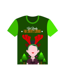 Blue christmas T Shirt with candles