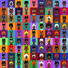 Collection of rhino avatars