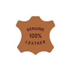 100 percent genuine leather logo vector icon illustration