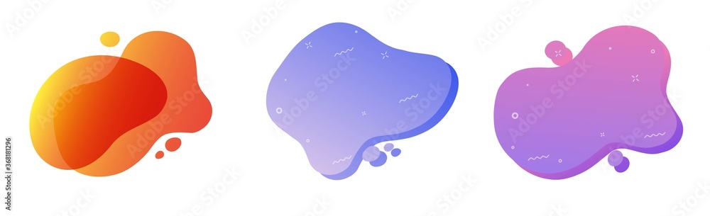 Poster fluid shape element design vector background or liquid gradient abstract geometric graphic modern sp