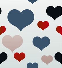 Blue green pink combination heart background wallpaper pattern