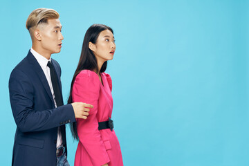 Business men and women of Asian appearance officials professionals