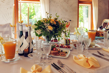 fancy table for a wedding reception