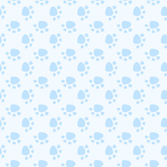 Fototapeta na wymiar Vector seamless pattern with dog footprints. Can be used for wallpaper,fabric, web page background, surface textures.