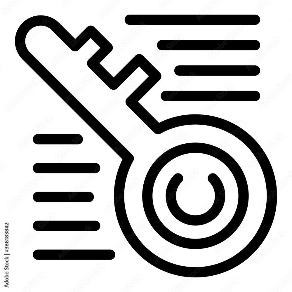 Poster key personal information icon. outline key personal information vector icon for web design isolated 