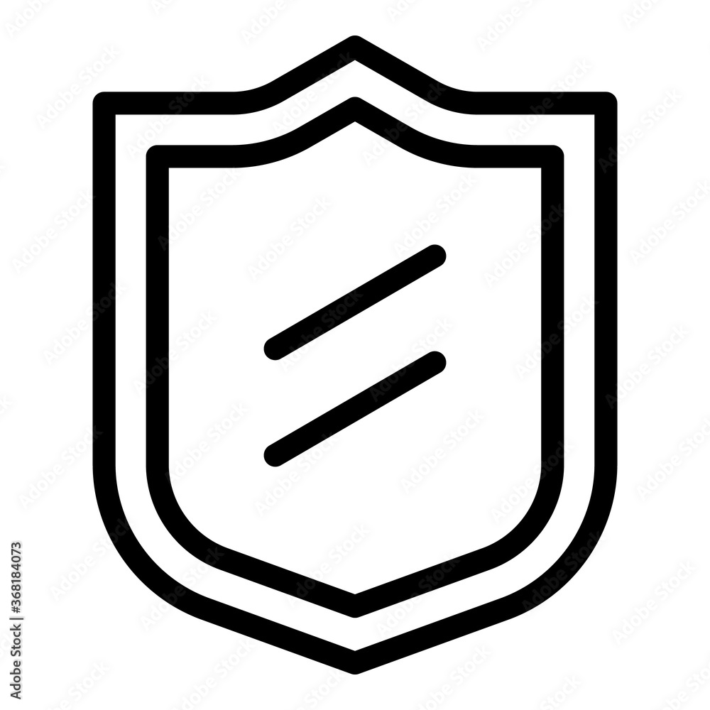 Aufkleber shield personal information icon. outline shield personal information vector icon for web design iso