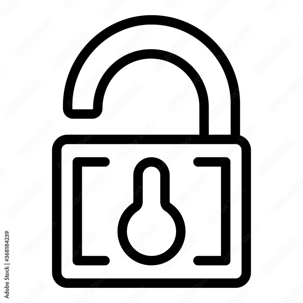 Poster unsecured personal data icon. outline unsecured personal data vector icon for web design isolated on