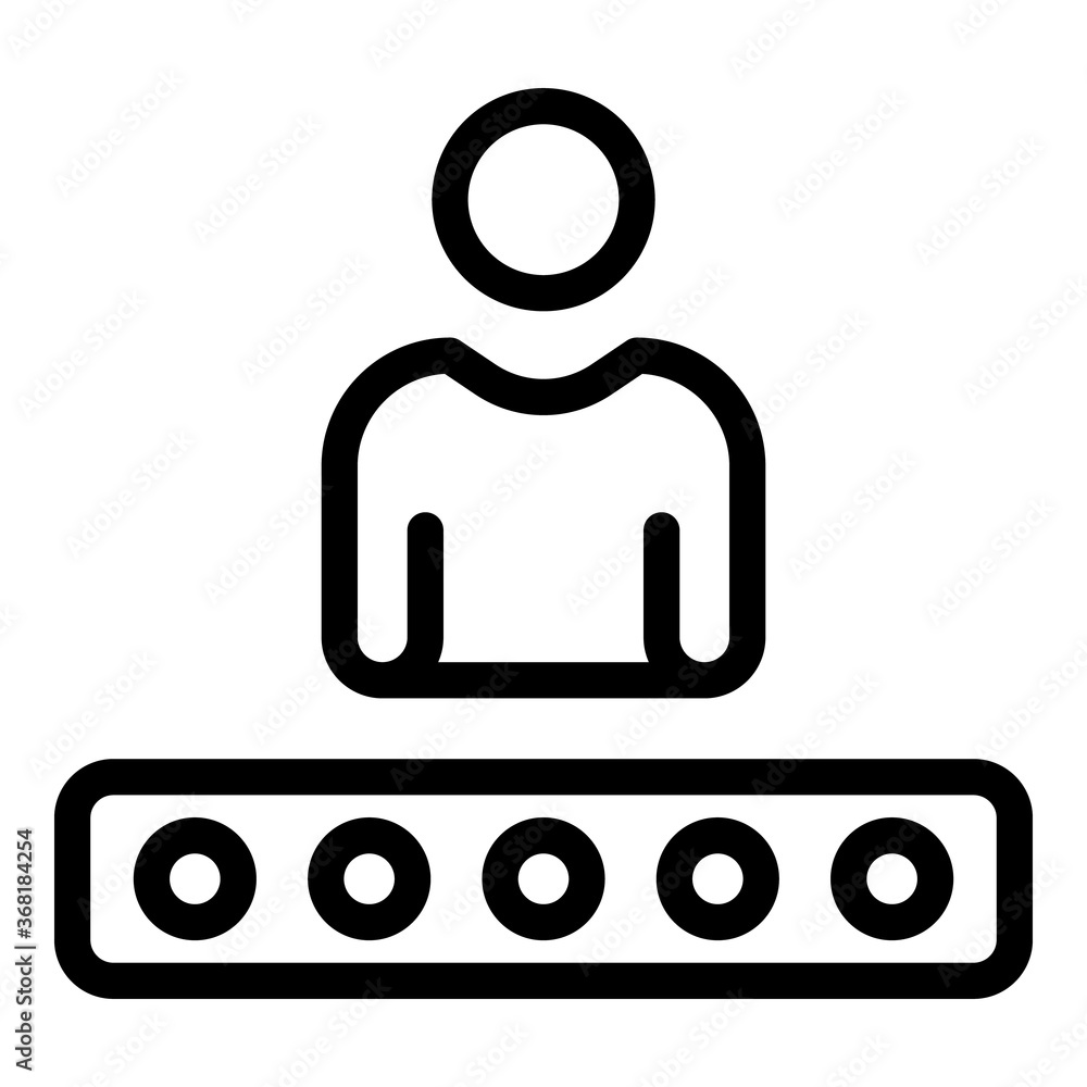 Poster access personal data icon. outline access personal data vector icon for web design isolated on white