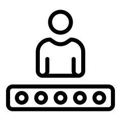 Access personal data icon. Outline access personal data vector icon for web design isolated on white background