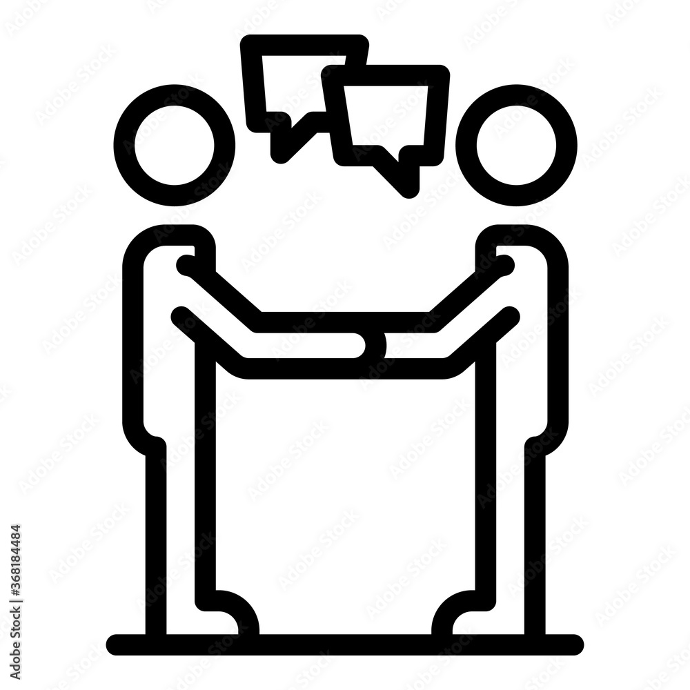 Poster personal traits communication icon. outline personal traits communication vector icon for web design