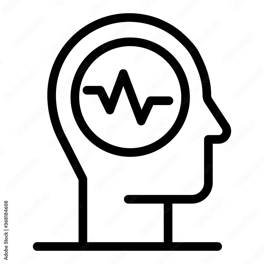Aufkleber thinking traits icon. outline thinking traits vector icon for web design isolated on white backgroun