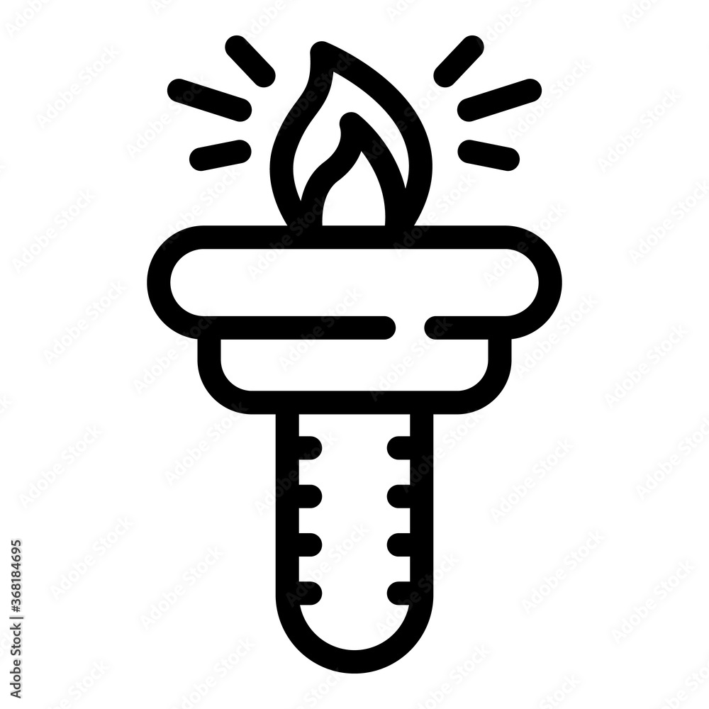Poster career torch icon. outline career torch vector icon for web design isolated on white background
