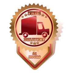 Obraz premium free delivery label