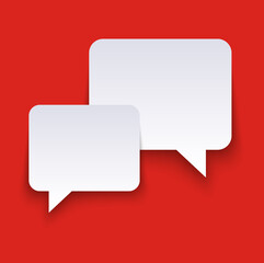 speech bubbles row with free space