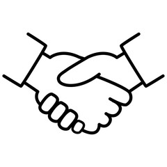 力強く握手をしてる手のアイコンイラスト。