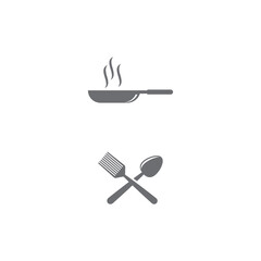 Kitchen icon cooking tools vector
