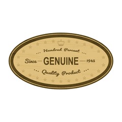 genuine quality product label design