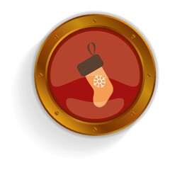 christmas stocking button
