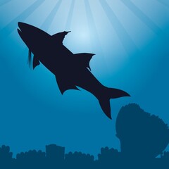 threadfin fish silhouette