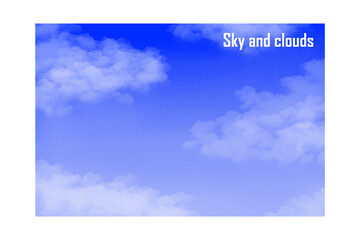 Sky and clouds In a close-to-dark atmosphere created with a vector used as a background image