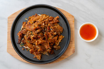 Crispy Fried Mussel Pancake