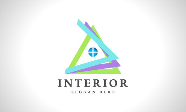 Creative & Modern Home Interior Logo Design Vector Icon Symbol Illustration, architecture logo, home improvement logo, real estate logo.