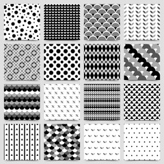 Fototapeta premium Seamless pattern with geometric shapes, vector illustration