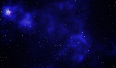 Obraz na płótnie Canvas Spacescape illustration design with nebula and stars in the galaxy
